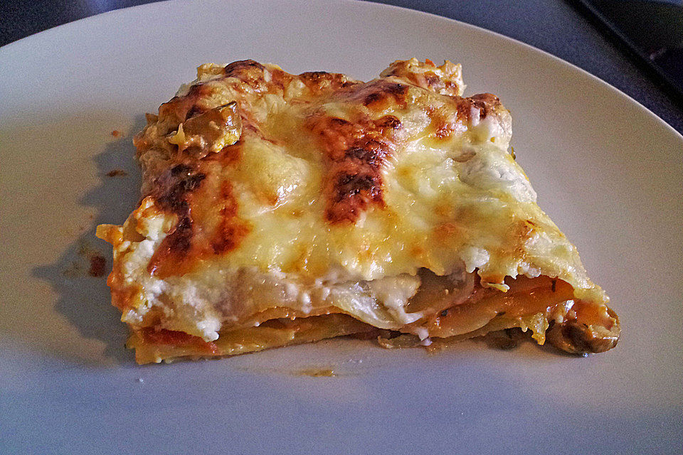 Zucchini-Lasagne ohne Fleisch