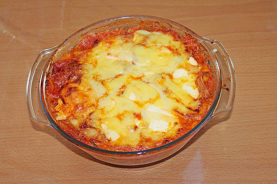 Zucchini-Lasagne ohne Fleisch