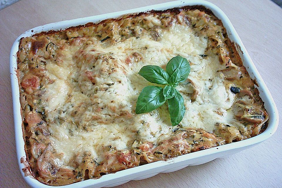 Zucchini-Lasagne ohne Fleisch