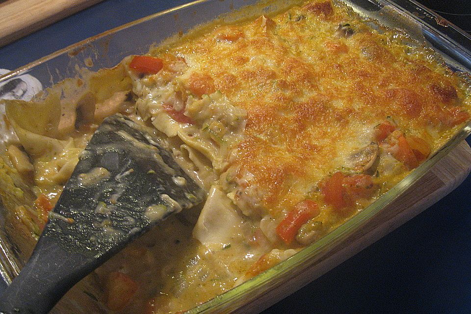 Zucchini-Lasagne ohne Fleisch