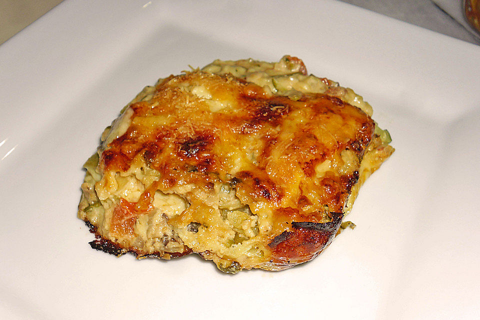 Zucchini-Lasagne ohne Fleisch