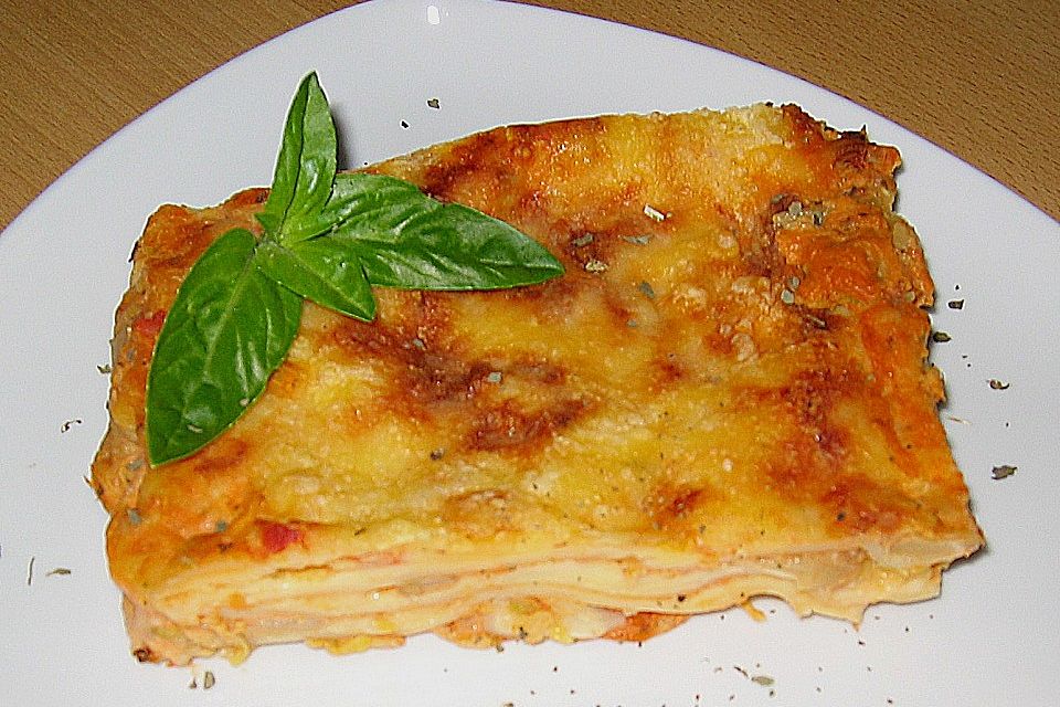 Zucchini-Lasagne ohne Fleisch