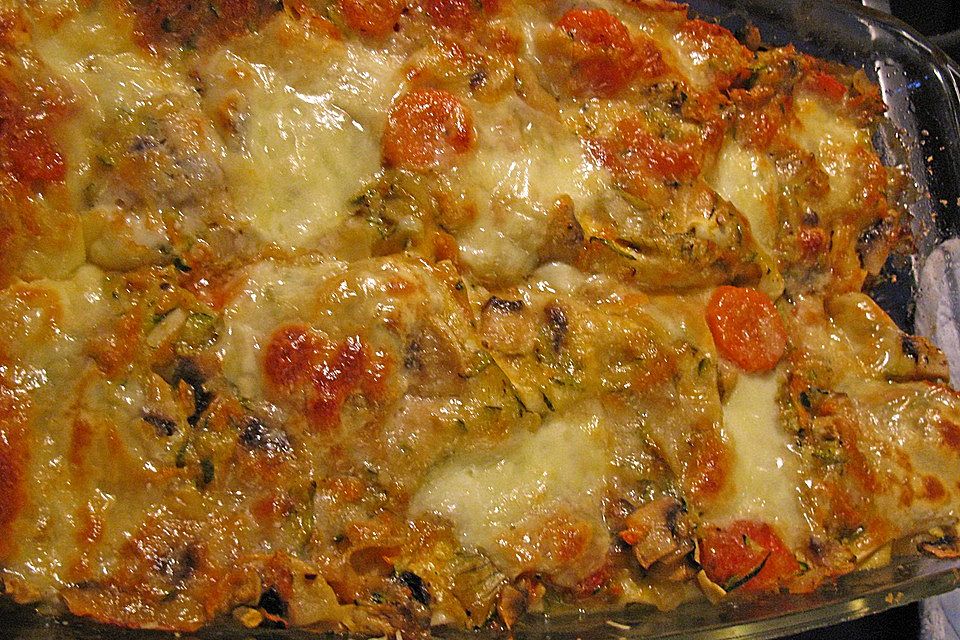 Zucchini-Lasagne ohne Fleisch