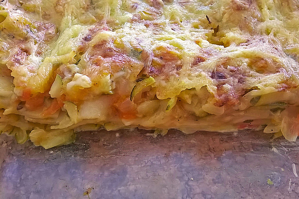 Zucchini-Lasagne ohne Fleisch