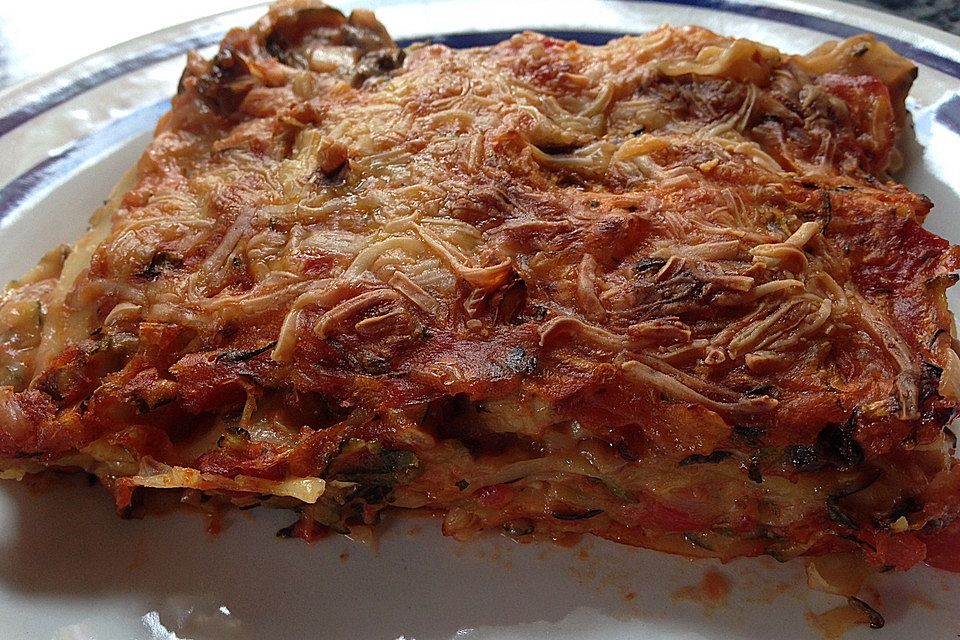 Zucchini-Lasagne ohne Fleisch