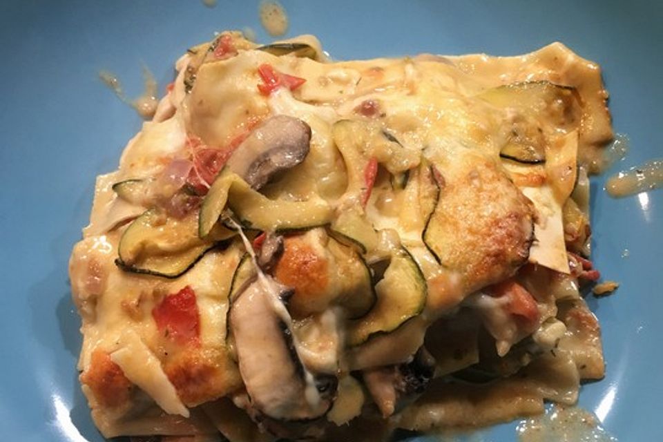 Zucchini-Lasagne ohne Fleisch