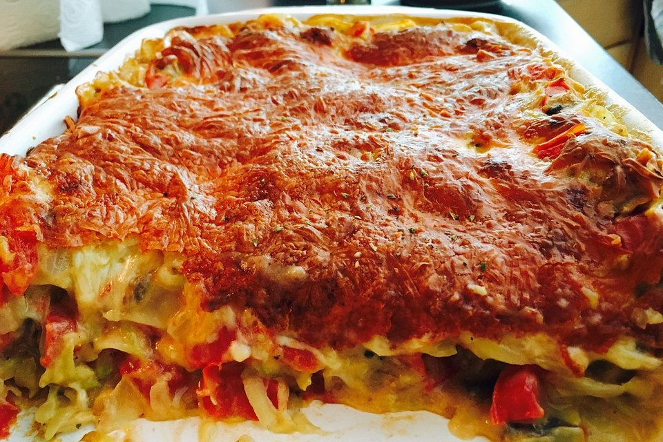 Zucchini-Lasagne ohne Fleisch