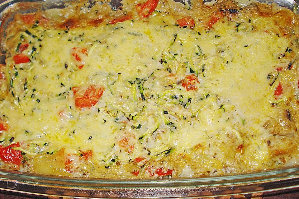 Zucchini-Lasagne ohne Fleisch