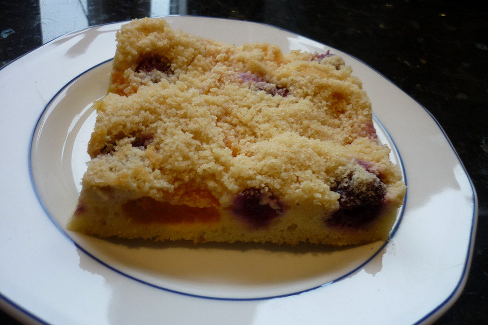 Streuselkuchen mit fruchtiger Füllung