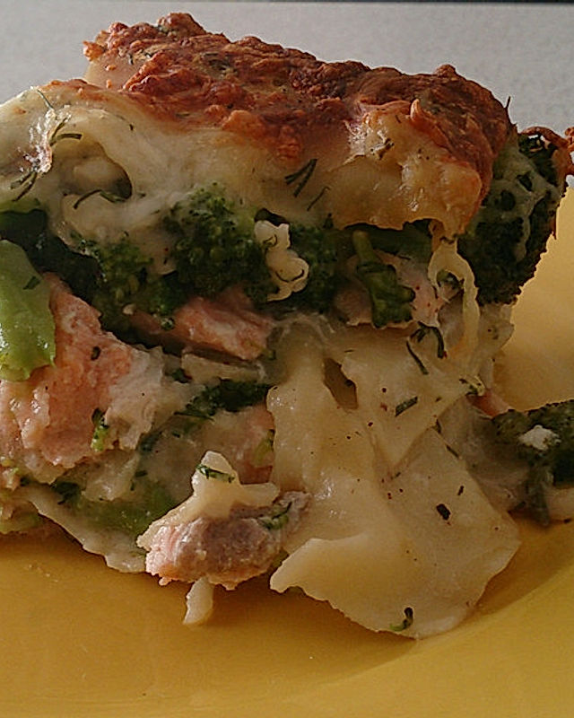 Brokkoli - Lachs - Lasagne