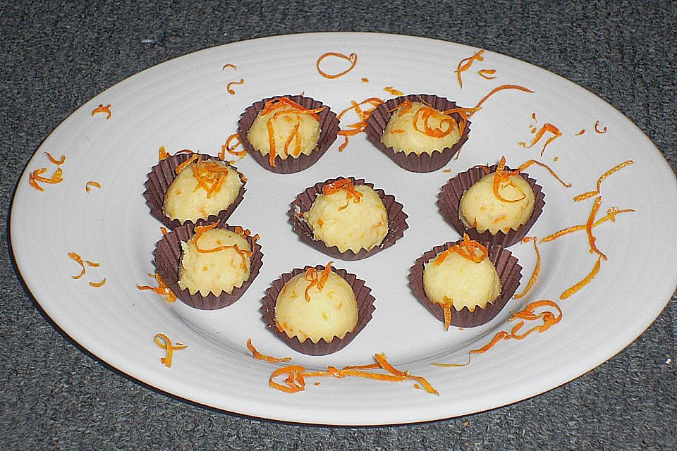 Orangentrüffel mit Lavendel Orangentrüffel mit Lavendel