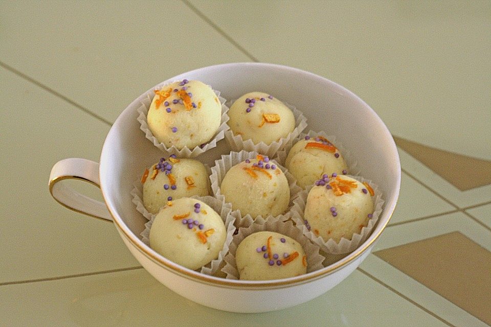 Orangentrüffel mit Lavendel Orangentrüffel mit Lavendel