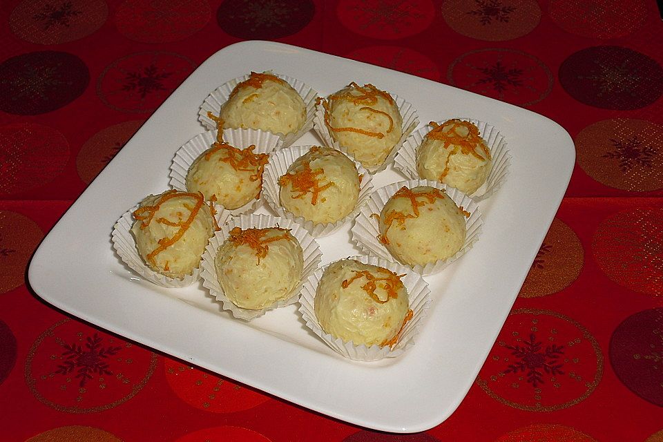 Orangentrüffel mit Lavendel Orangentrüffel mit Lavendel