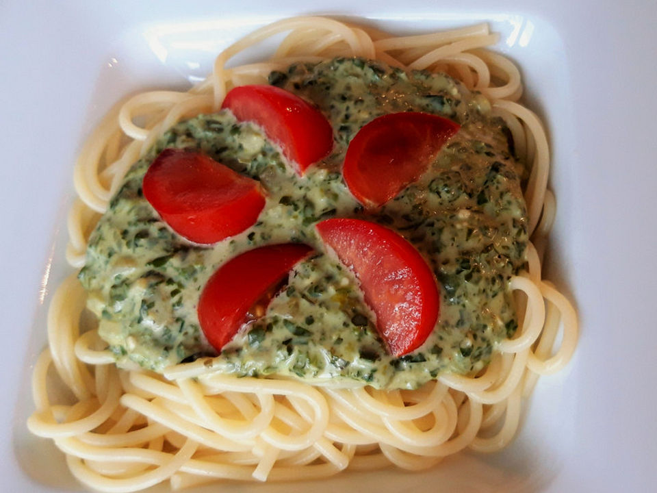 Nudeln mit Spinat und Schafskäse von ducatina| Chefkoch