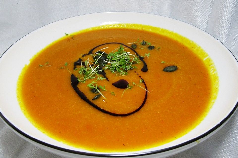 Kürbissuppe mit Ingwer und Ahornsirup