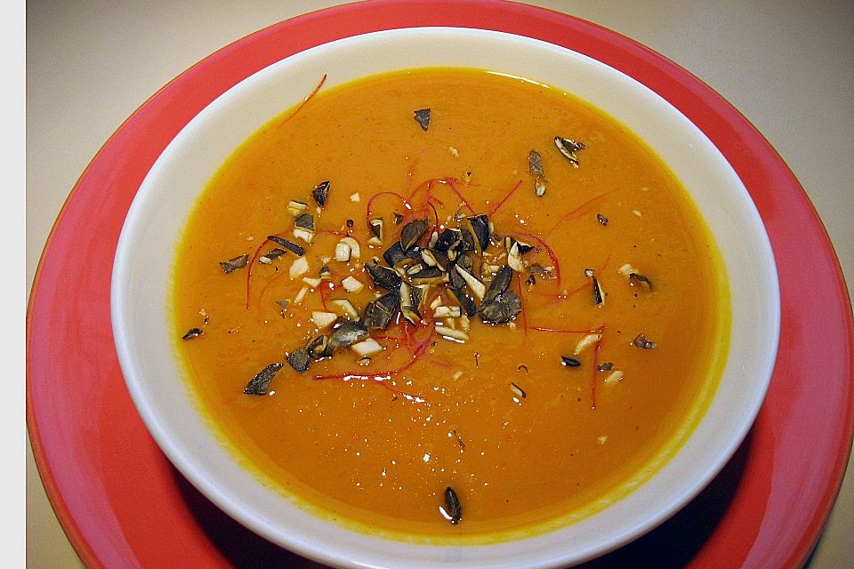 Kürbissuppe mit Ingwer und Ahornsirup