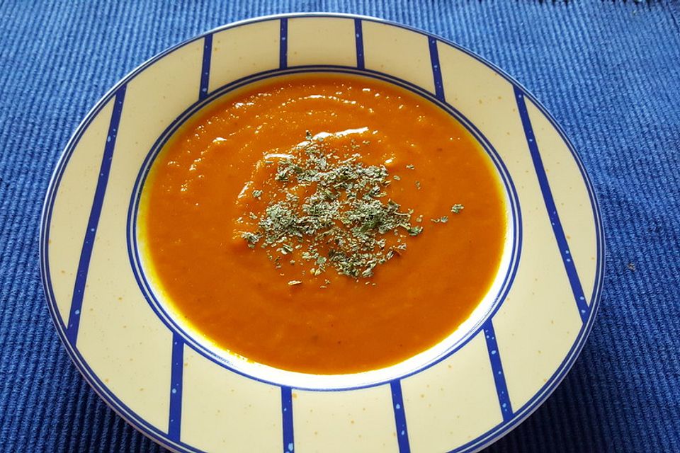 Kürbissuppe mit Ingwer und Ahornsirup