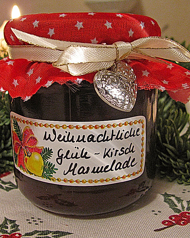Weihnachtliche Glüh-Kirsch-Marmelade