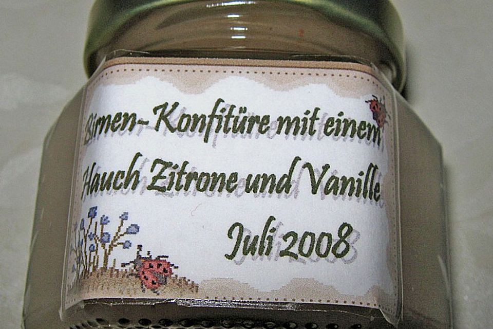 Birne - Vanille - Rum - Marmelade