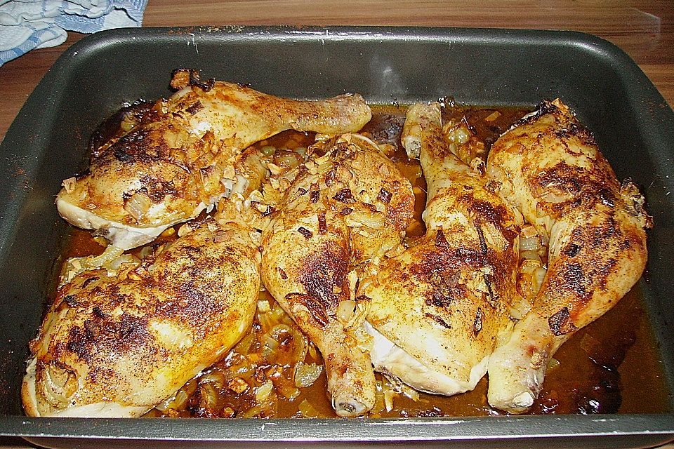 Knoblauch - Hähnchenschenkel Knoblauch - Hähnchenschenkel
