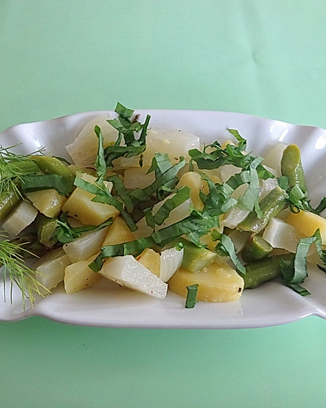 Spargel - Kartoffel - Salat mit Bärlauch