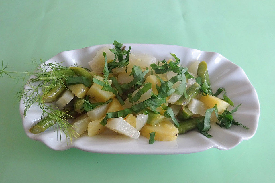 Spargel - Kartoffel - Salat mit Bärlauch