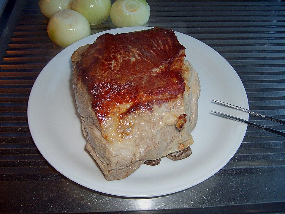 Schweinenackenbraten mit Knochen von susili101 | Chefkoch