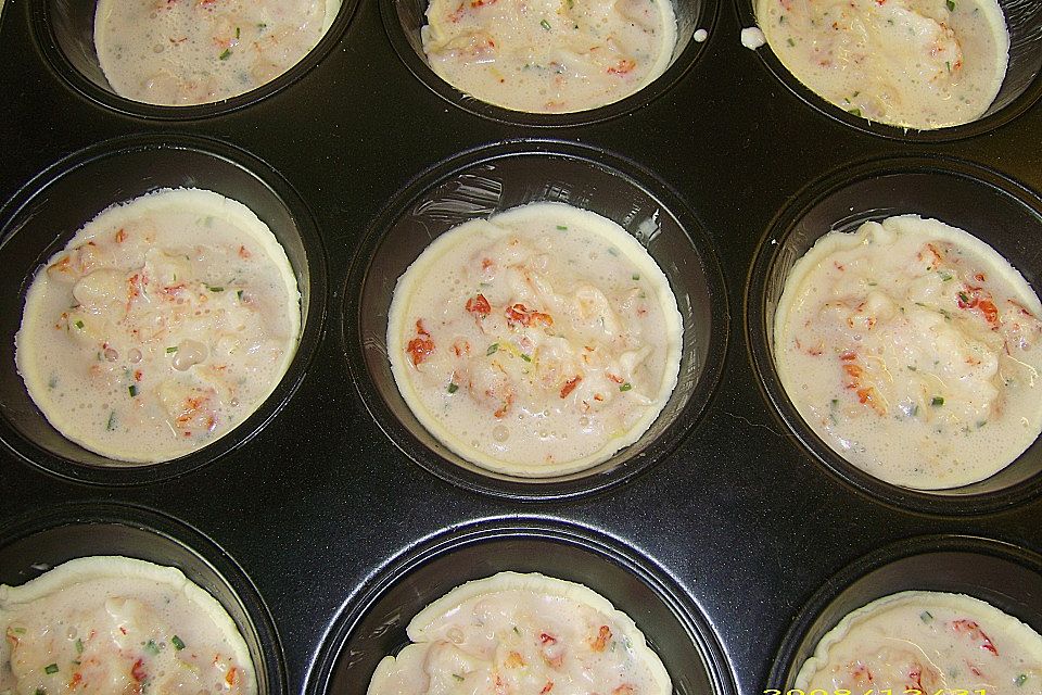 Mini - Quiches mit Krabben