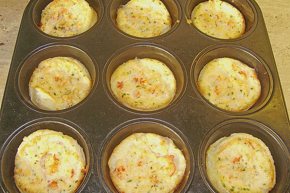 Mini - Quiches mit Krabben