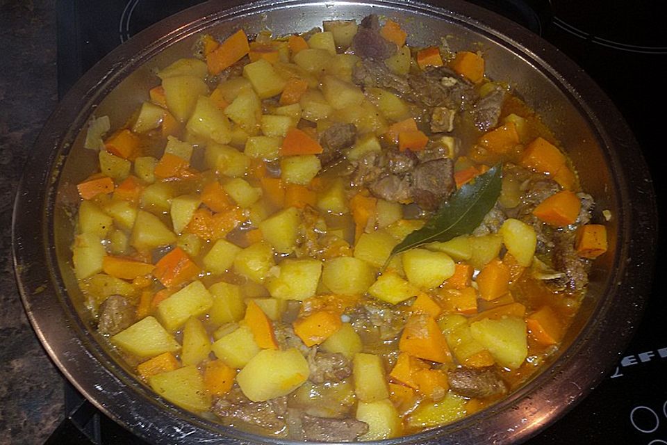Kürbis - Lamm - Pfanne Kürbis - Lamm - Pfanne