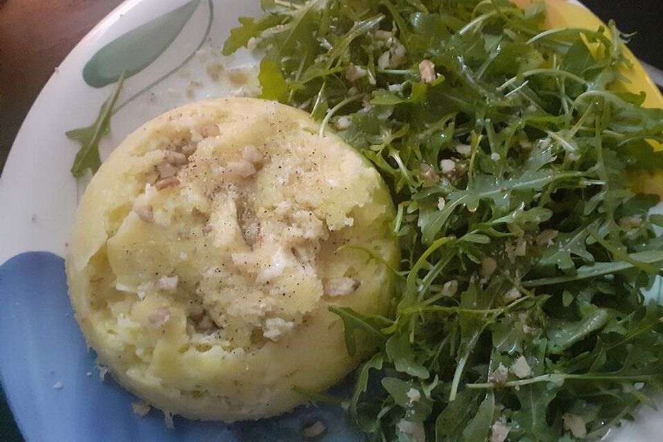 Parmesan - Flan mit Rucola