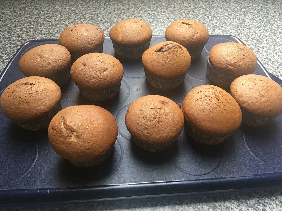 Muffins mit Nutellafüllung und Schokodeckel von jana_koch79| Chefkoch