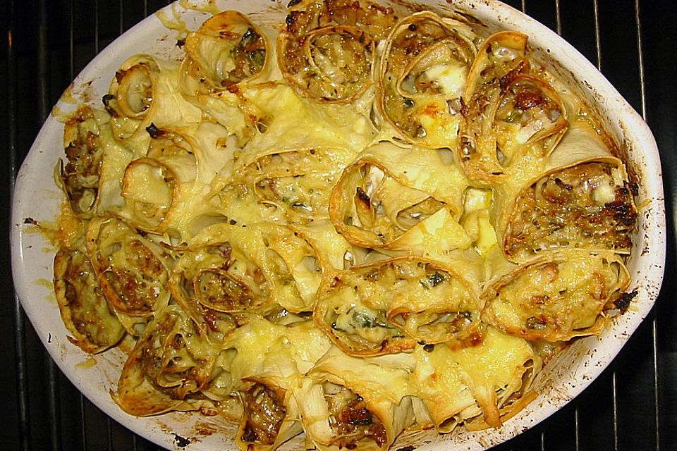 Lasagne-Schinken-Schnecken Lasagne-Schinken-Schnecken