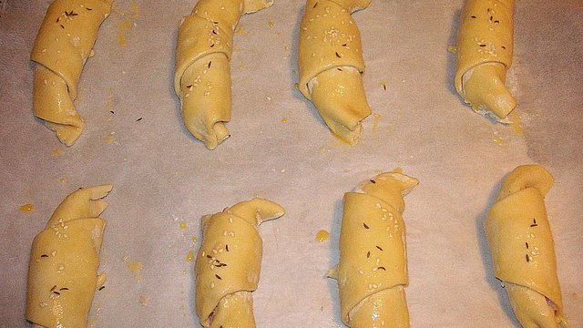 Hefe - Schinken Hörnchen von Juulee Hefe - Schinken Hörnchen von Juulee