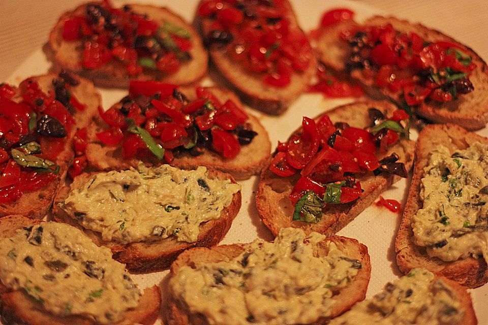 Crostini mit Zucchini - Püree