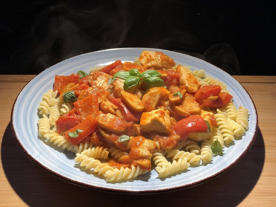 Putengeschnetzeltes mit Paprika und Pilzen von monihexe| Chefkoch