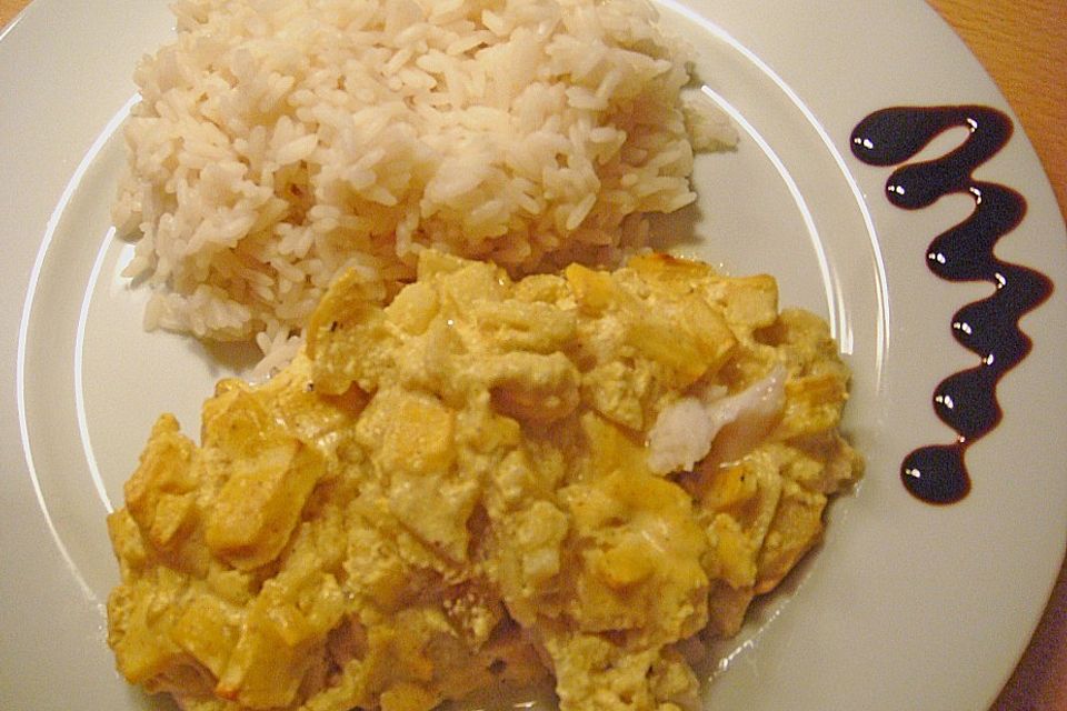 Überkrusteter Curryfisch
