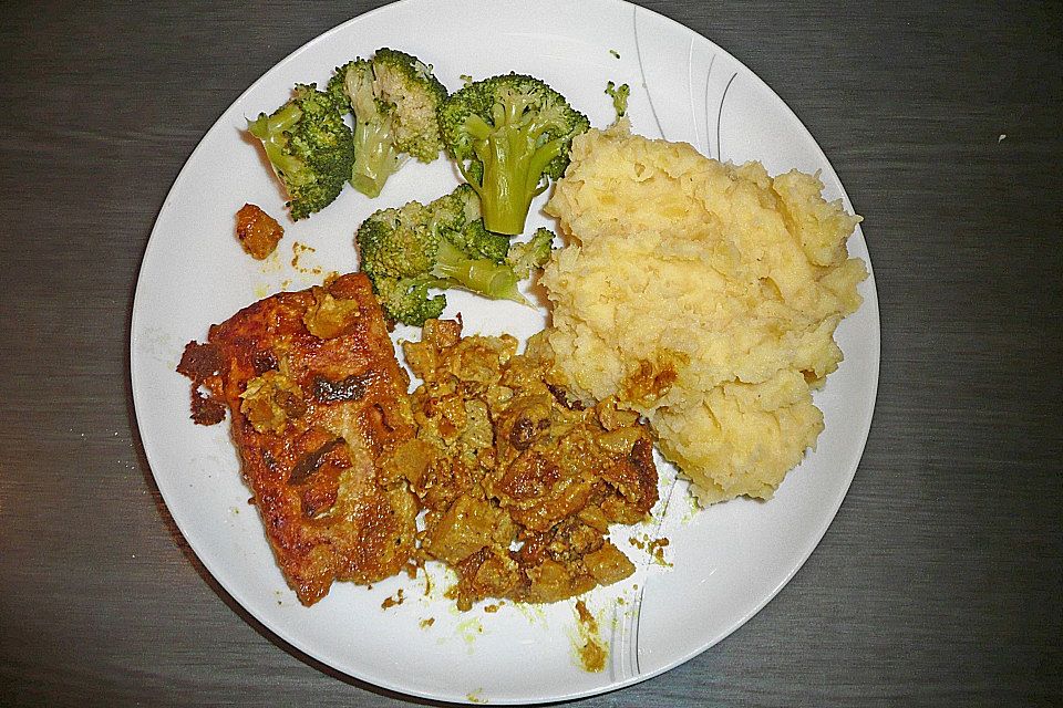 Überkrusteter Curryfisch