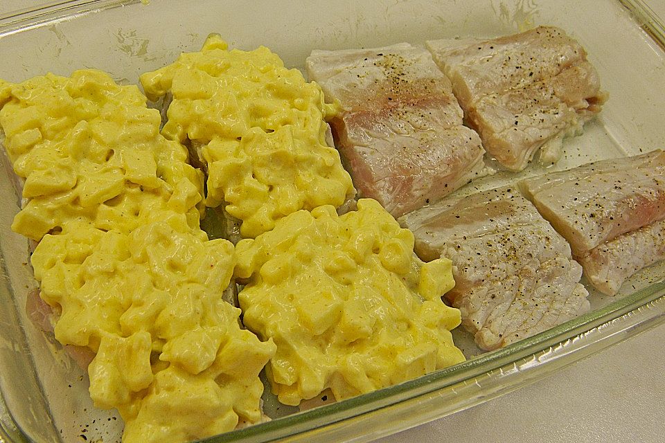 Überkrusteter Curryfisch
