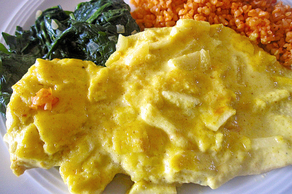 Überkrusteter Curryfisch