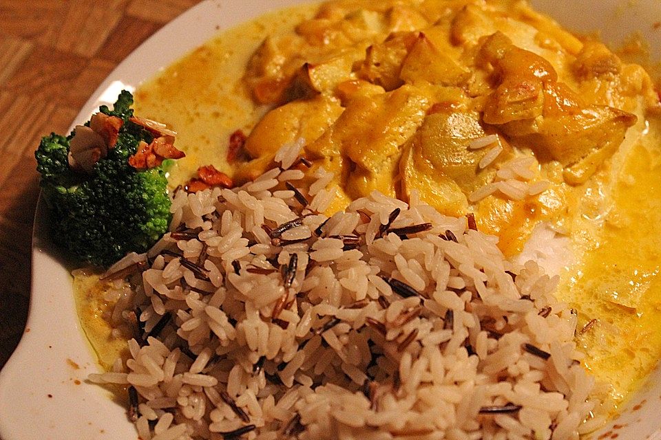 Überkrusteter Curryfisch