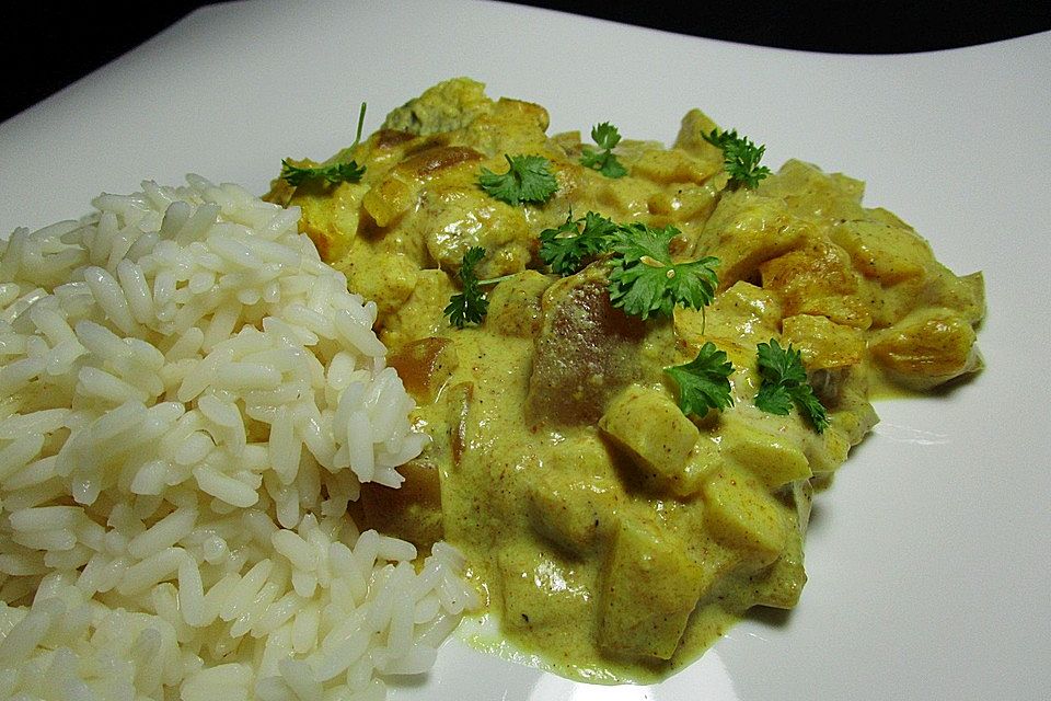 Überkrusteter Curryfisch
