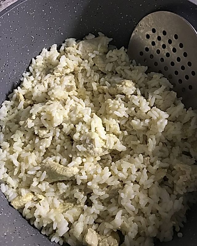 Putencurry mit Reis