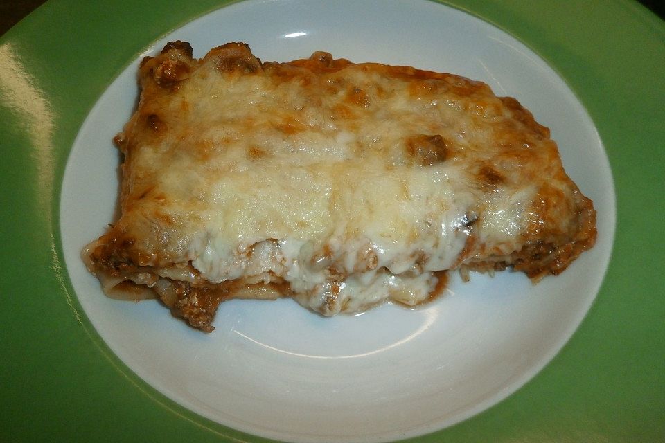 Lasagne mit Hackfleisch - Tomaten - Sauce