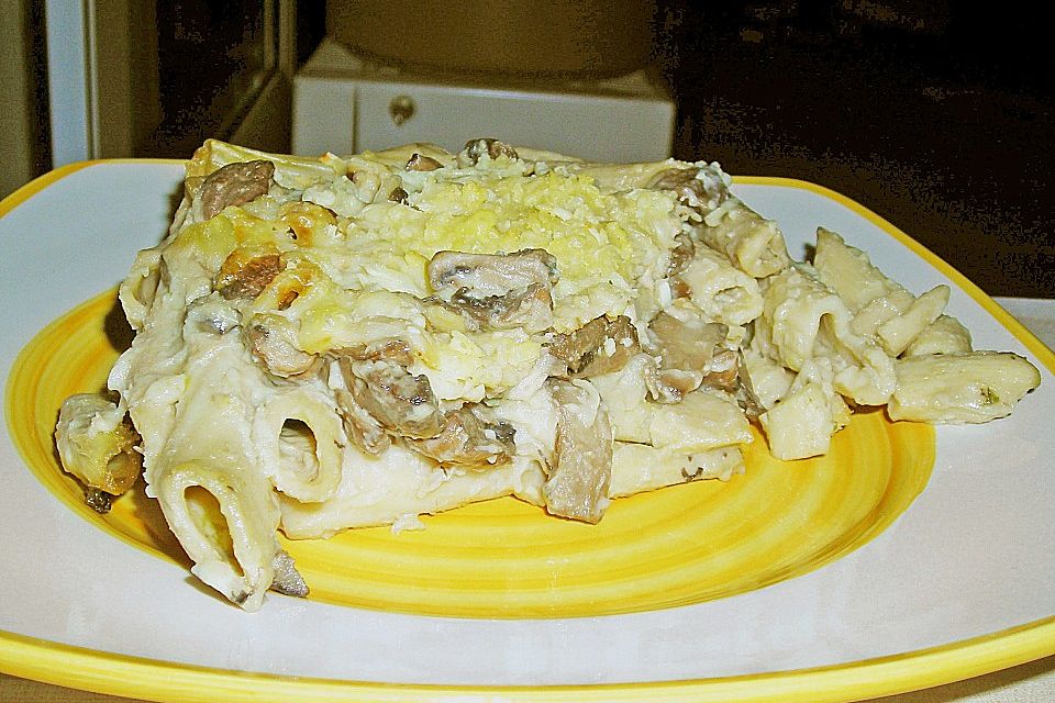 Nudel - Champignon - Auflauf