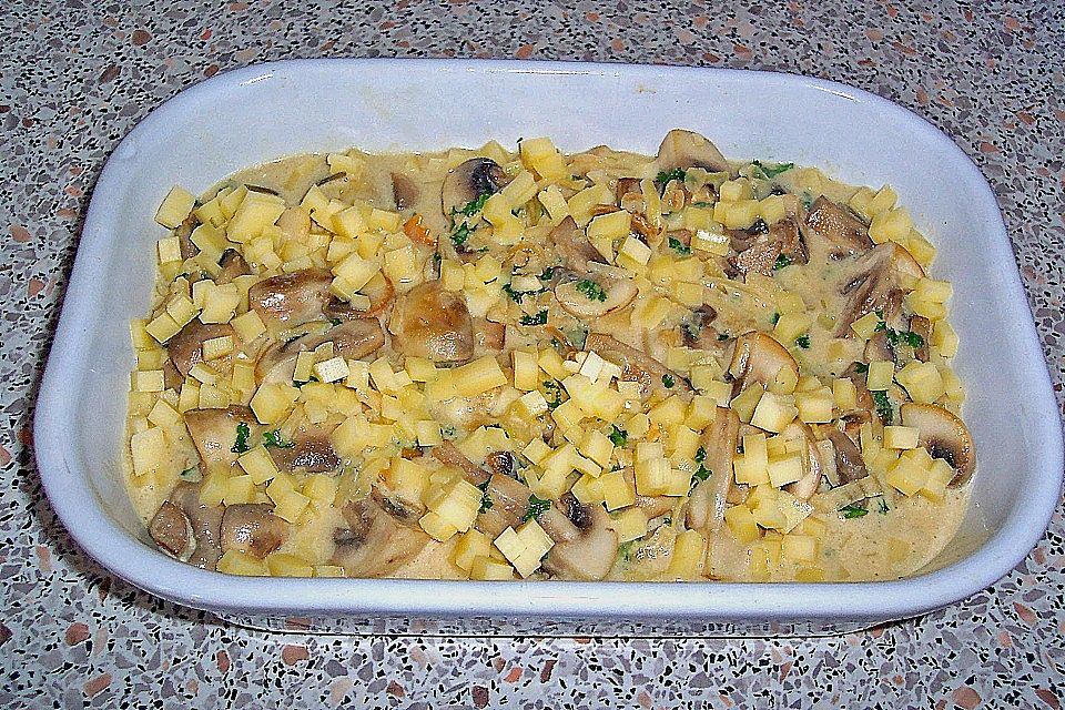 Nudel - Champignon - Auflauf