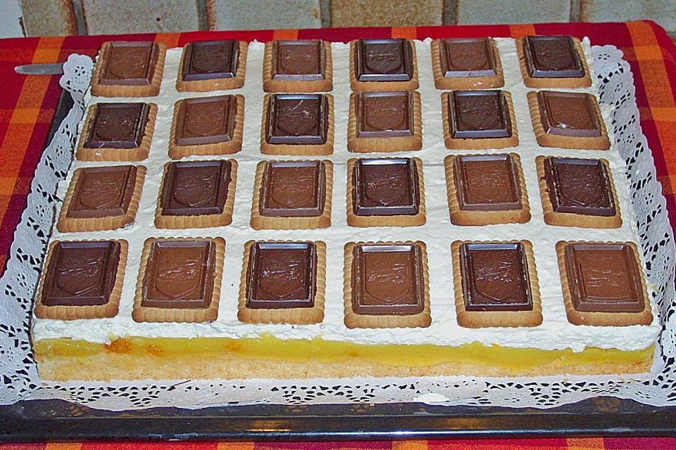 Butterkeks -  Mandarinen - Kuchen