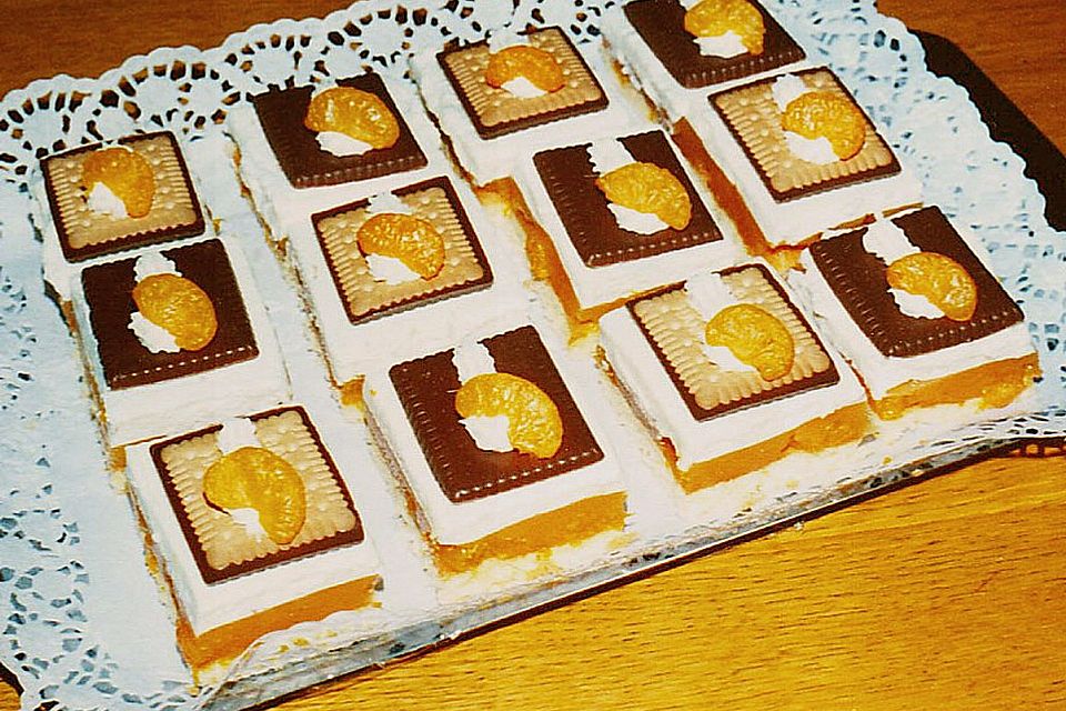 Butterkeks -  Mandarinen - Kuchen