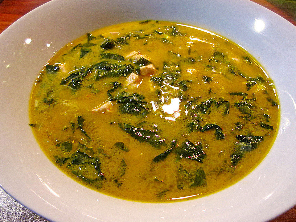Geflügel - Kokos - Suppe mit Spinat von blue_shrimp| Chefkoch