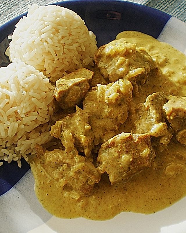Kalbfleisch mit Curry